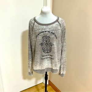 Sweatshirt style burn-out tee